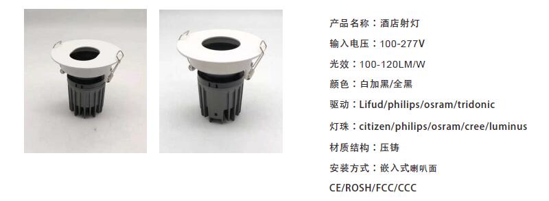 酒店射灯